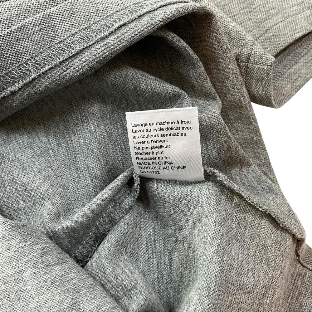 Spier & Mackay Polo Shirt Mens Large Gray Pique Short Sleeve Button Collar Golf - Picture 7 of 11